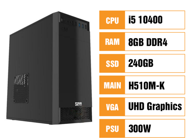 PC Văn Phòng| I5 10400F/ RAM 8GB/ SSD 240GB/ Vga GTX 670